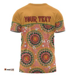 Amazing Aussie Australia Aboriginal Custom T-shirt - Abstract Seamless Pattern With Aboriginal Inspired T-shirt