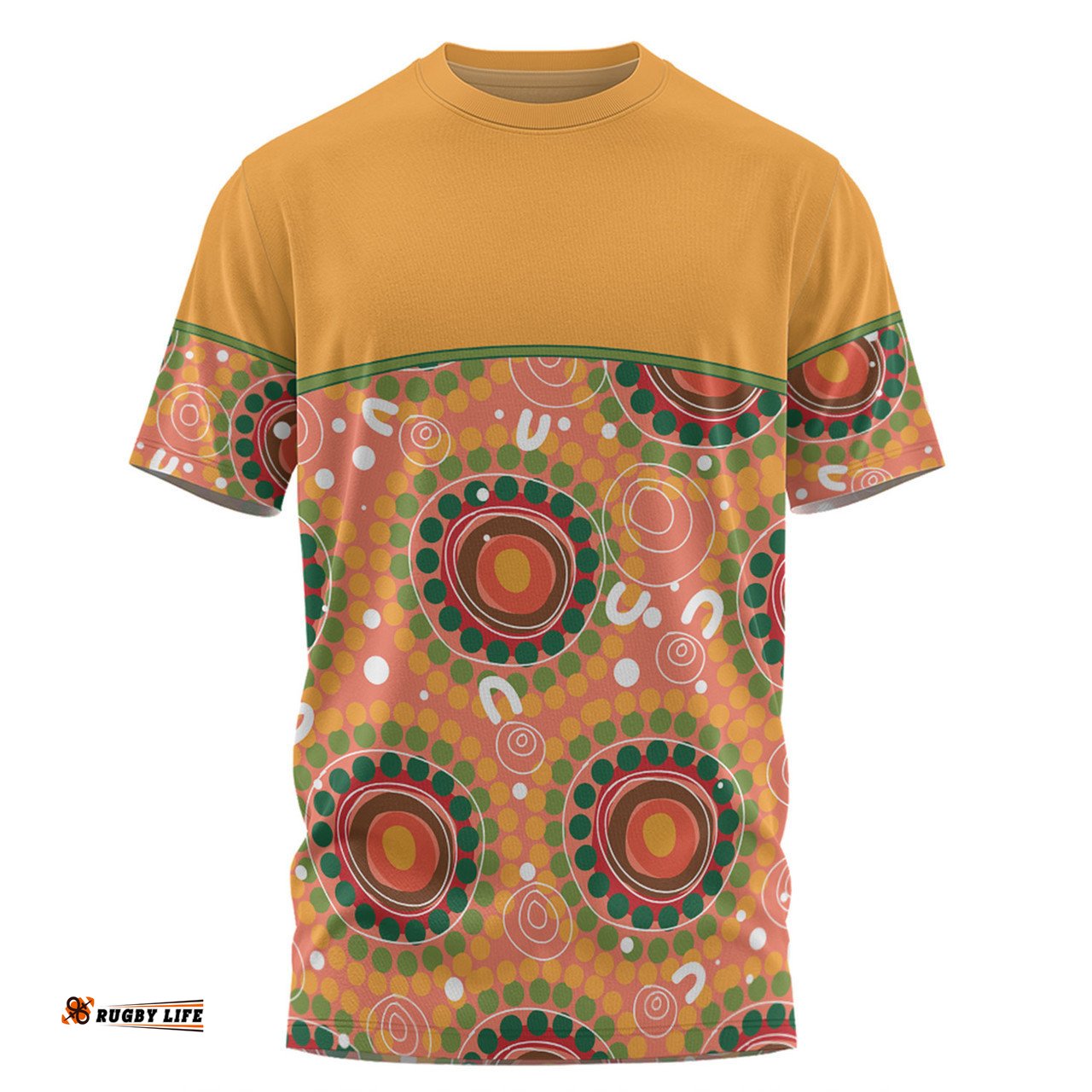 Amazing Aussie Australia Aboriginal Custom T-shirt - Abstract Seamless Pattern With Aboriginal Inspired T-shirt