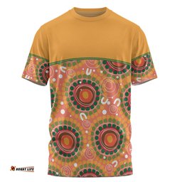Amazing Aussie Australia Aboriginal Custom T-shirt - Abstract Seamless Pattern With Aboriginal Inspired T-shirt