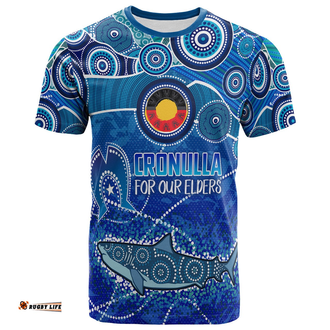 Amazing Aussie Cronulla-Sutherland Sharks Naidoc T-shirt - Custom For Our Elders T-shirt