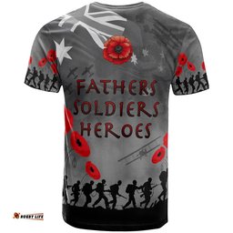 australia anzac t shirt custom anzac fathers soldiers heroes t shirt