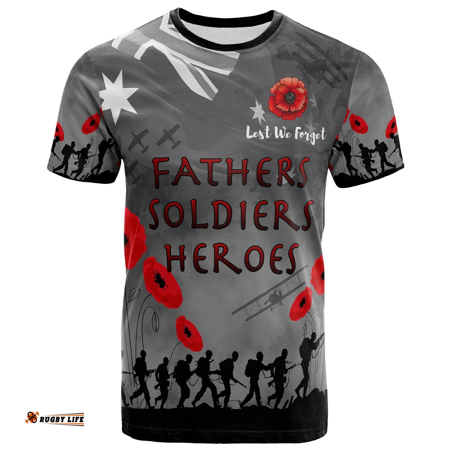 australia anzac t shirt custom anzac fathers soldiers heroes t shirt