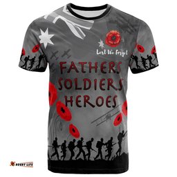 australia anzac t shirt custom anzac fathers soldiers heroes t shirt