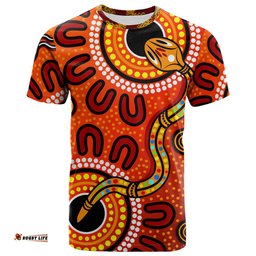 australia aboriginal inspired dreamtime t shirt custom indigenous rainbow serpent