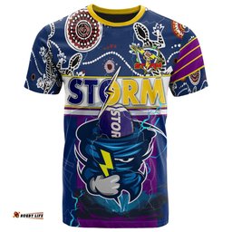 Amazing Aussie Melbourne Storm Custom T-shirt - Custom Super Melbourne Storm With Ball Heritage T-shirt