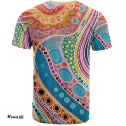 Amazing Aussie Australia Aboriginal T-shirt - Aboriginal Colourful Dots Art Inspired T-shirt