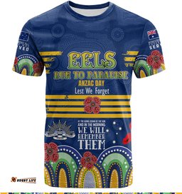 Amazing Aussie Parramatta Eels Anzac Custom T-shirt - Parramatta Eels Bring on 2023 T-shirt