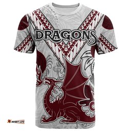 Amazing Aussie St.George T-shirt - Custom Polynesian Australia Dragons T-shirt
