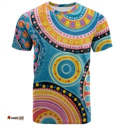 Amazing Aussie Australia Aboriginal T-shirt - Dots Art And Colorful Pattern T-shirt