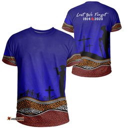 Amazing Aussie Australia T-shirt Anzac Day Our Heroes (Blue)