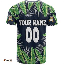 Amazing Aussie Canberra Raiders Custom T-Shirt - Tropical Patterns Canberra Raiders T-Shirt