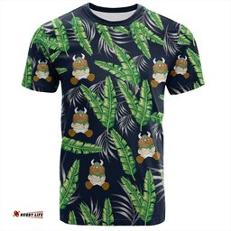 Amazing Aussie Canberra Raiders Custom T-Shirt - Tropical Patterns Canberra Raiders T-Shirt