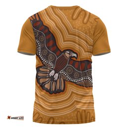 Amazing Aussie Australia Eagle Aboriginal T-shirt - Aboriginal Eagles With Dot Painting Pattern T-shirt