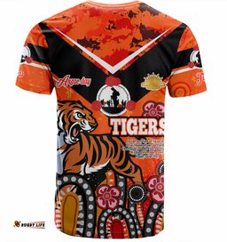 Amazing Aussie Wests Tigers Anzac Day Custom T-shirt - Tigers Anzac Quotes T-shirt