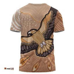 Amazing Aussie Australia Eagle Aboriginal T-shirt - Aboriginal Eagles With Feathers Aboriginal Dot Art Painting T-shirt