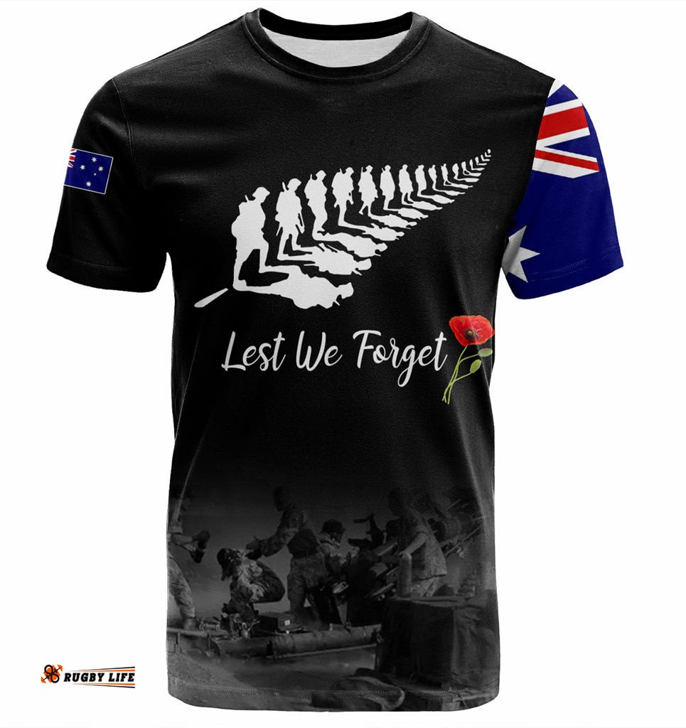 australia anzac day custom t shirt stand for the flag kneel for the fallen t shirt