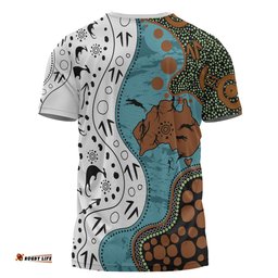 Amazing Aussie Australia Aboriginal Custom T-shirt - Aussie Indigenous Hunting Season With Kangaroo Dot Art T-shirt