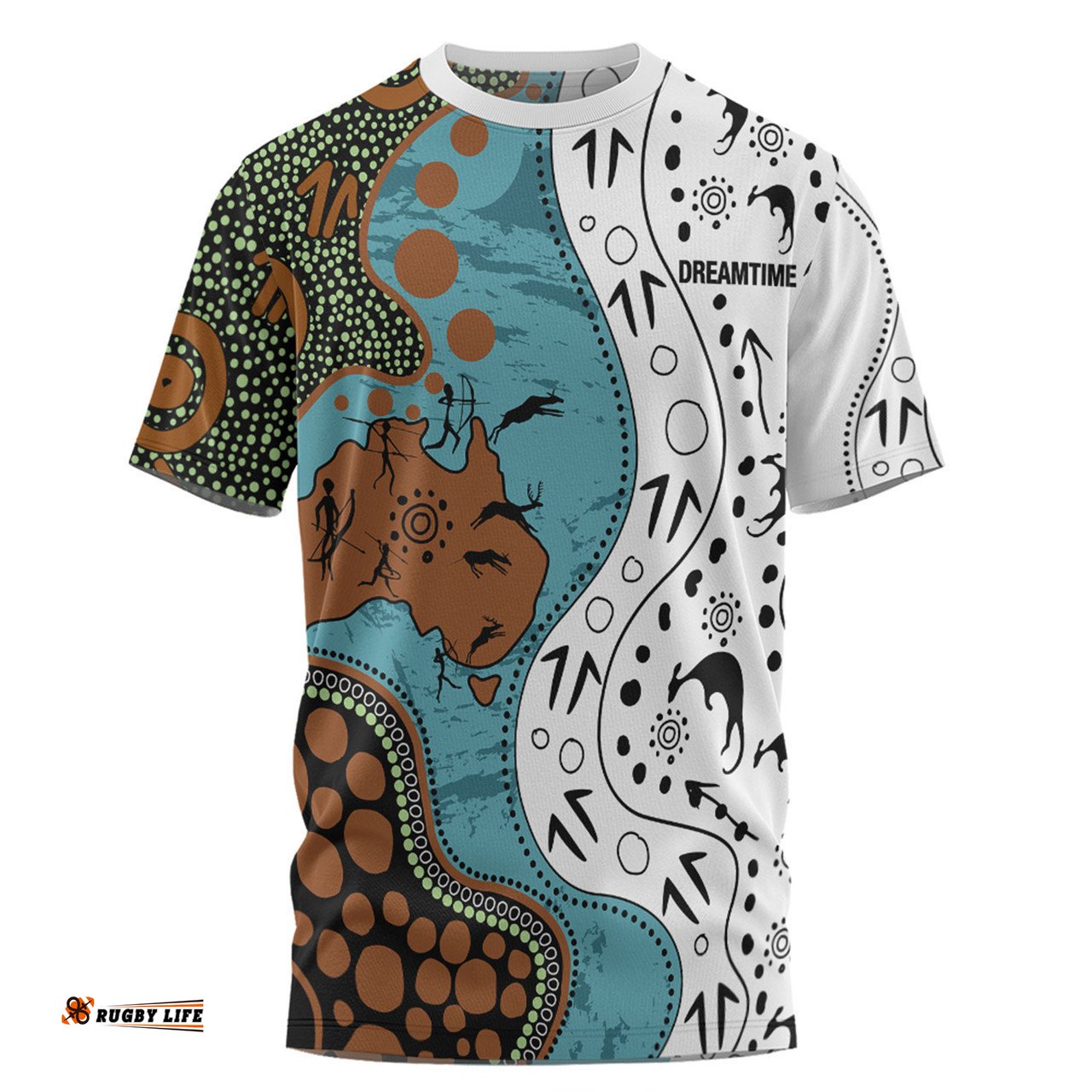 Amazing Aussie Australia Aboriginal Custom T-shirt - Aussie Indigenous Hunting Season With Kangaroo Dot Art T-shirt