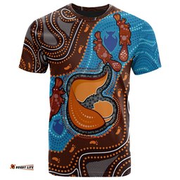 australia custom t shirt aboriginal inspired mother and son platypus art land and river concept t shirt