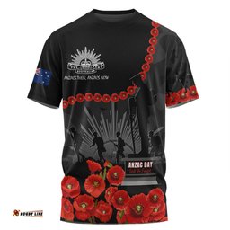 Amazing Aussie Australia Anzac Day T-shirt - Anzac Day Lest We Forget Camouflage Pattern T-shirt