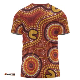 Amazing Aussie Australia Aboriginal T-shirt - Connection Concept Dot Aboriginal Colorful Painting T-shirt