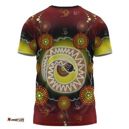 Amazing Aussie Australia Aboriginal Custom T-shirt - The Rainbow Serpent Dreaming Spirit Art T-shirt