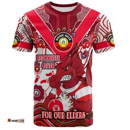 Amazing Aussie St. George Illawarra Dragons Naidoc Week Custom T-shirt - For Our Elders Home Jersey T-shirt