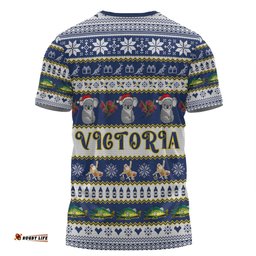 Amazing Aussie Victoria Big Things Christmas Custom T-shirt - Giant Koala And Murray Cod T-shirt