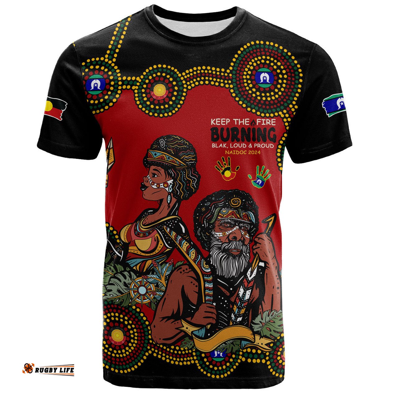 Amazing Aussie Australia T-Shirt Indigenous Culture Naidoc Week Keep The Fire Burning! Blak, Loud & Proud