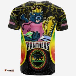 Amazing Aussie Penrith Panthers Custom Gradient T-Shirt - Angry Penrith Panthers Penny Power Personalised Name And Number T-Shirt