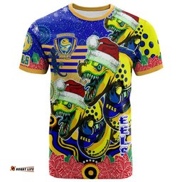Amazing Aussie Parramatta Eels Christmas T-shirt - Custom Christmas Eels Indigenous T-shirt