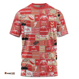 Amazing Aussie Redcliffe Dolphins T-Shirt - Team Of Us Die Hard Fan Supporters Comic Style