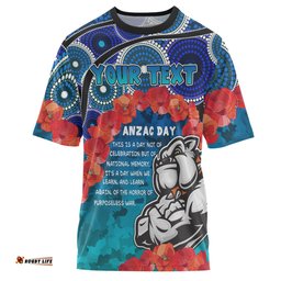 Amazing Aussie Anzac Custom T-shirt - Aussie Anzac Bulldog T-shirt