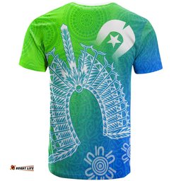 Amazing Aussie Australia Torres Strait Islander T-Shirt - Dhari Mask Ocean Style