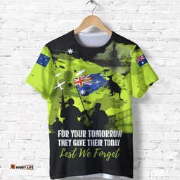 Amazing Aussie Australia T-Shirt Anzac T-Shirt Australia Flag Lest We Forget