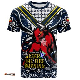 Amazing Aussie North Queensland Cowboys T-Shirt Aboriginal Inspired Naidoc Week Custom For Die Hard Fan Supporters