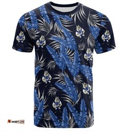 Amazing Aussie Canterbury-Bankstown Bulldogs Custom T-Shirt - Tropical Patterns Bulldogs T-Shirt