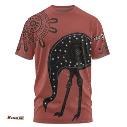Amazing Aussie Australia Emu Aboriginal Custom T-shirt - Emu Dreamtime T-shirt