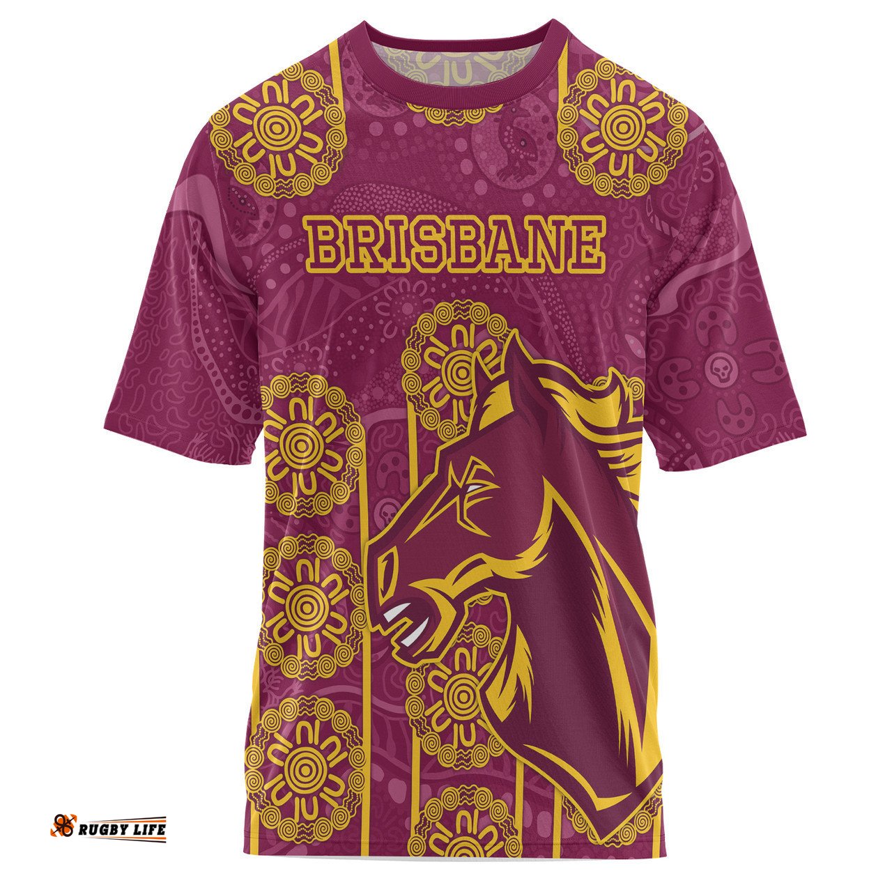 Amazing Aussie Brisbane Broncos T-shirt - Custom Indigenous Broncos T-shirt