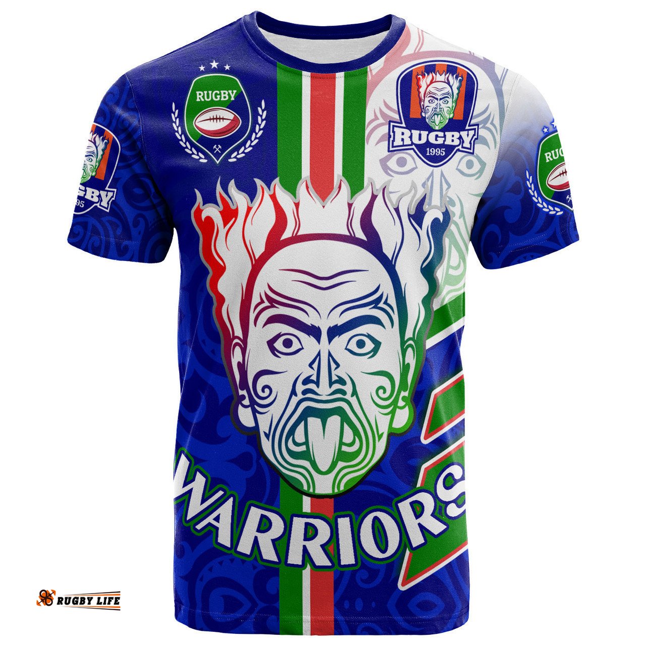 Amazing Aussie New Zealand Warriors T-shirt - Custom New Zealand Warriors Ball Maori Patterns Sport Style T-shirt