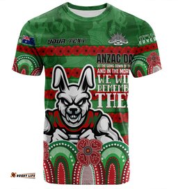 Amazing Aussie South Sydney Rabbitohs Custom T-shirt - Go The Mighty Heroes T-shirt