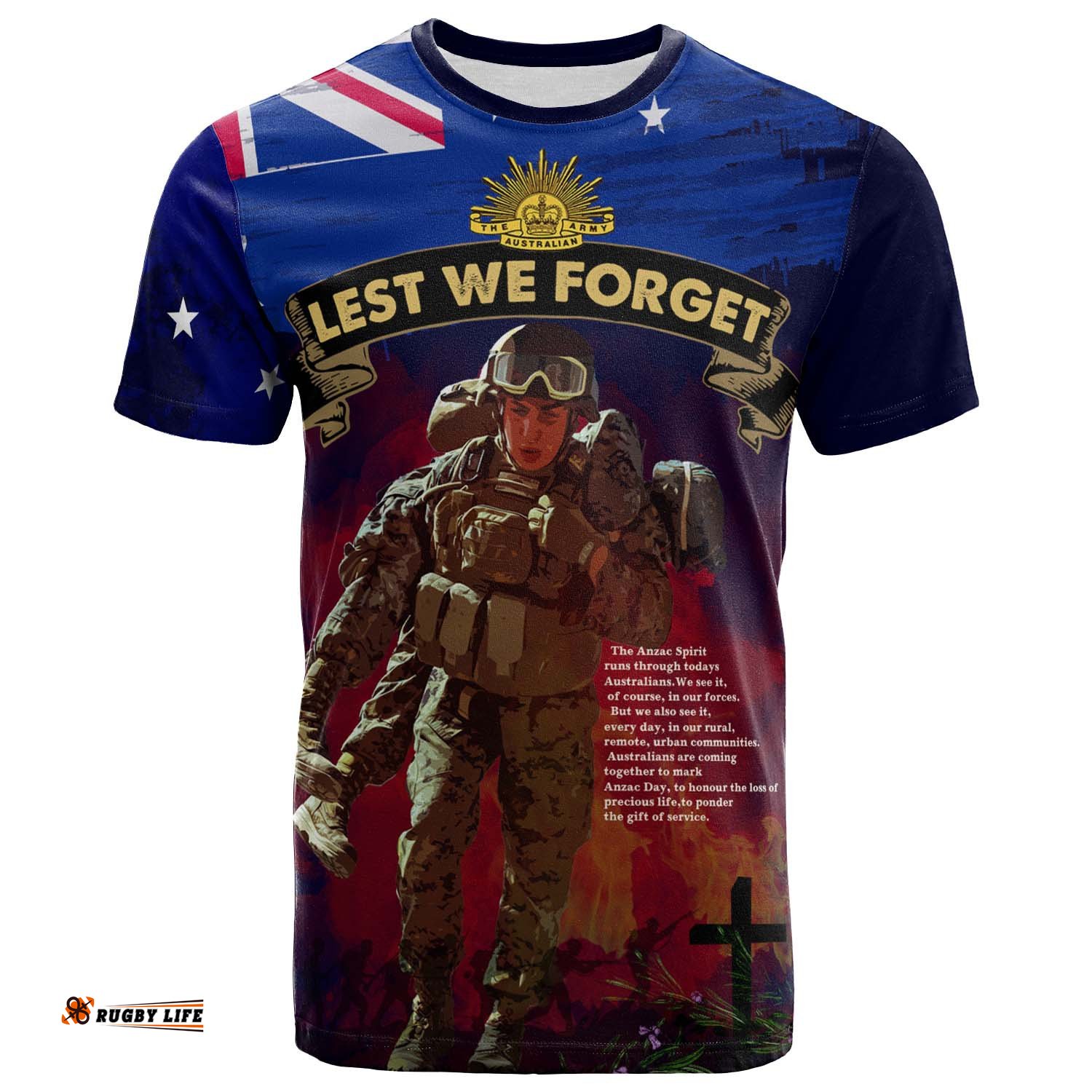 australia anzac day t shirt custom lest we forget rosemary soldier anzac spirit t shirt