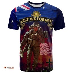 australia anzac day t shirt custom lest we forget rosemary soldier anzac spirit t shirt