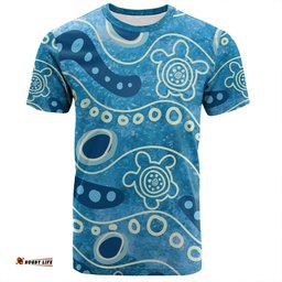 Amazing Aussie Australia Aboriginal T-shirt - River With Aboriginal Dot Art Inspired T-shirt