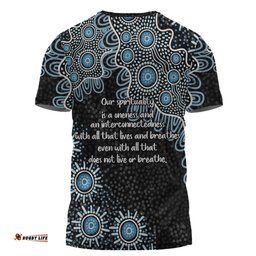 Amazing Aussie Australia Aboriginal T-shirt - The More You Know The Less You Need Blue T-shirt