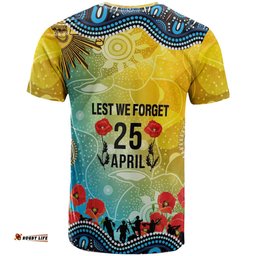 Amazing Aussie Otago Highlanders Rugby T-shirt - Anzac Otago Highlanders Aboriginal Inspired Pattern T-shirt