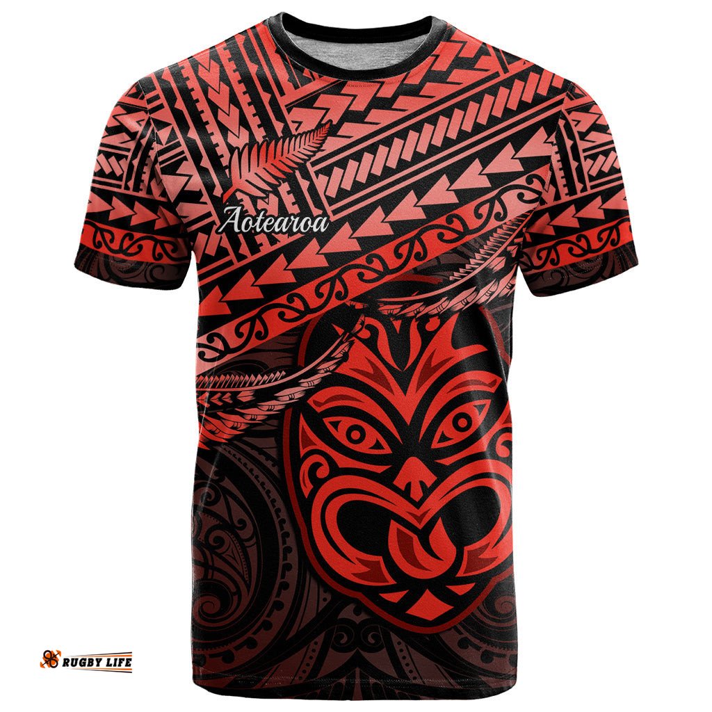 personalised matariki new zealand t shirt maori new year tiki red version