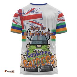 Amazing Aussie Canberra Raiders T-Shirt - Happy Australia Day We Are One And Free V2