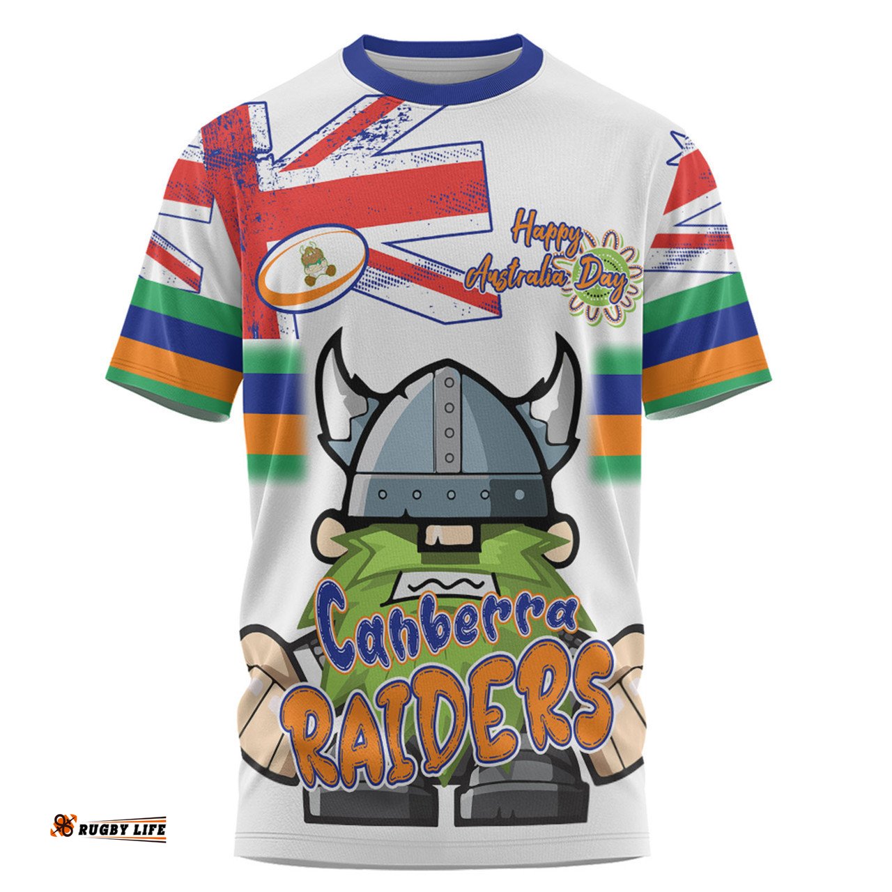 Amazing Aussie Canberra Raiders T-Shirt - Happy Australia Day We Are One And Free V2