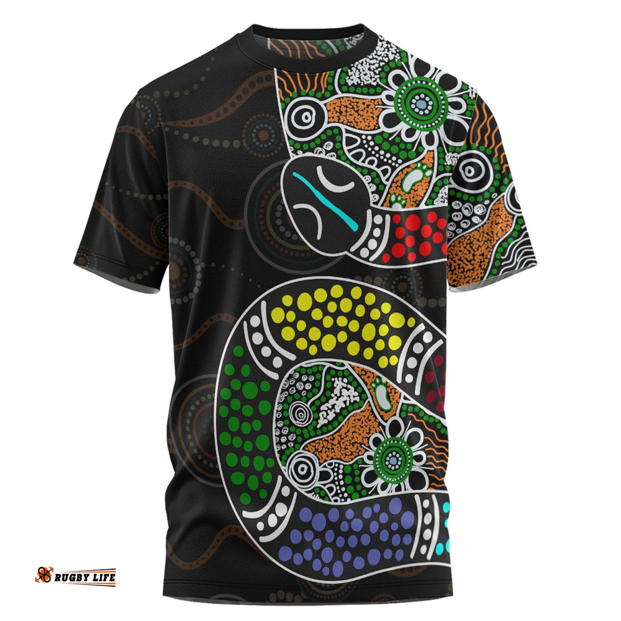 Amazing Aussie Australia Rainbow Serpent Aboriginal T-shirt - Dreamtime Rainbow Serpent Contemporary Style T-shirt